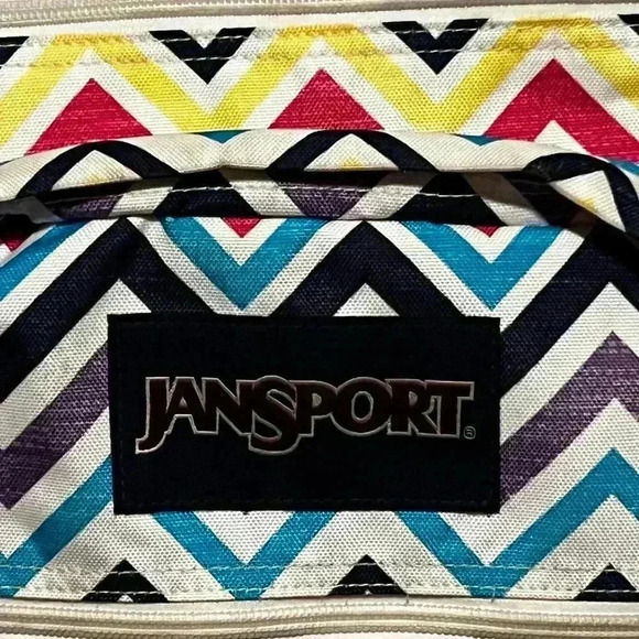 Jansport Big Student Superbreak Backpack in Multicolor Saucy Chevron - Picture 3 of 6